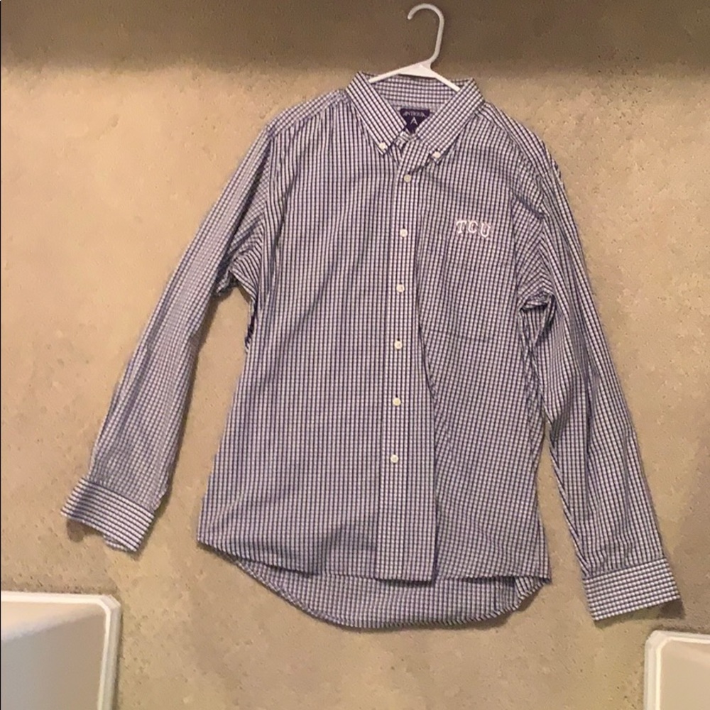 TCU button up dress shirt